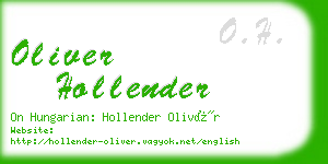 oliver hollender business card